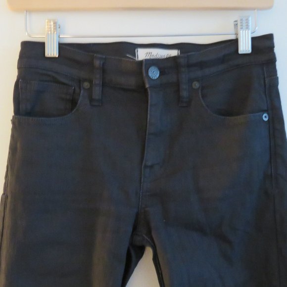 MADEWELL 9" High Rise Skinny Skinny Coated Edition Jeans - Size 26 - Picture 7 of 13